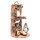 Holy family on shingle in terracotta from Deruta with small band 35 cm s3