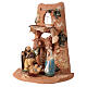 Holy family statues on shingle in terracotta from Deruta 23 cm s3