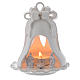 Christmas candle holder bell shaped in terracotta from Deruta 12 cm s1