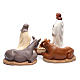 Nativity set in painted clay 5 figurines 40cm, elegant style s4