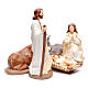 Nativity set in painted clay 5 figurines 40cm, elegant style s3