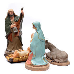 Holy Family in painted clay 50cm