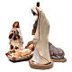 Nativity set in painted clay 5 figurines 50cm, elegant style s2