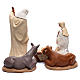 Nativity set in painted clay 5 figurines 50cm, elegant style s4