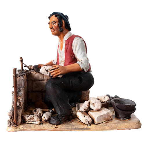 Moranduzzo Statuina Muratore Per Presepe 10 Cm Scala 1:20 - Artigianato Italiano Con Pittura A Mano - Serie 700' - Personaggio Indistruttibile PVC