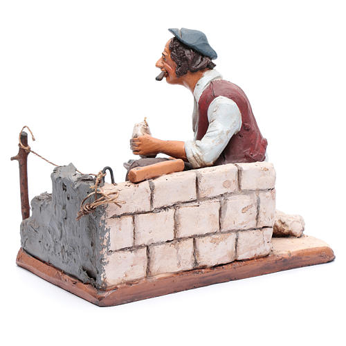 Nativity Scene figurine, bricklayer 30cm Deruta 3