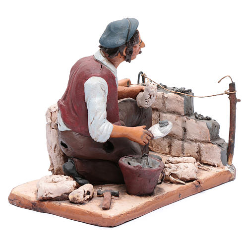 Nativity Scene figurine, bricklayer 30cm Deruta 4