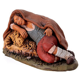 Homem adormecido 30 cm em terracota de Deruta