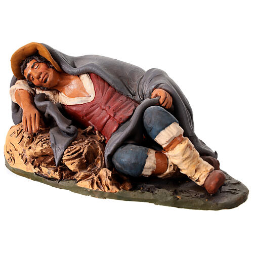 Nativity Scene figurine, sleeping man 30cm Deruta 4