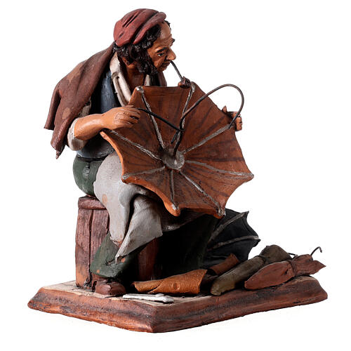Nativity Scene figurine, umbrella maker 30cm Deruta 4