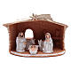 Nativity Scene in terracotta with crib Deruta h 20cm s1