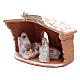Nativity Scene in terracotta with crib Deruta h 20cm s3