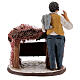 Man with fishes counter 18cm Deruta s5