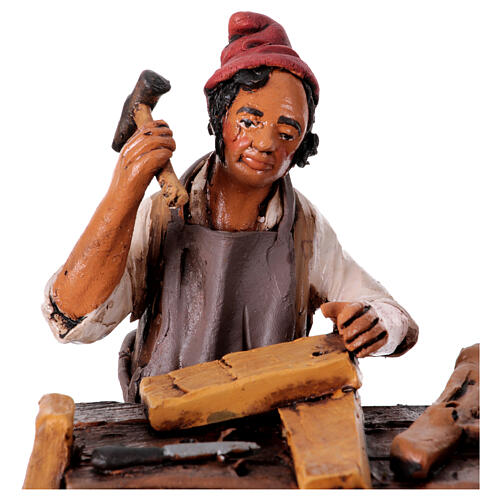 Vendedor de cadeiras em terracota presépio Deruta 18 cm 2