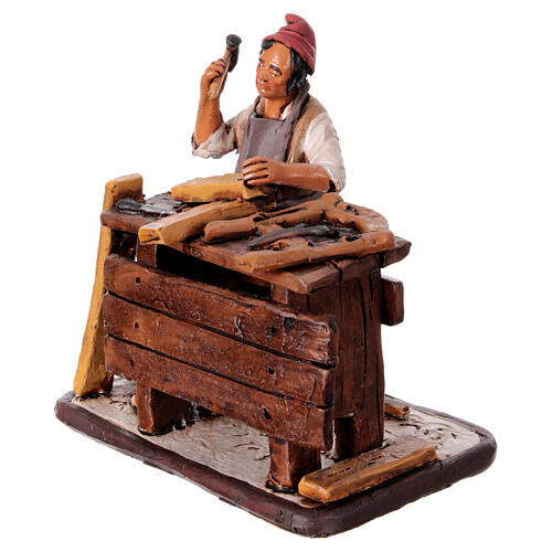 Vendedor de cadeiras em terracota presépio Deruta 18 cm 3