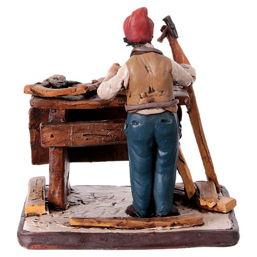Vendedor de cadeiras em terracota presépio Deruta 18 cm 5