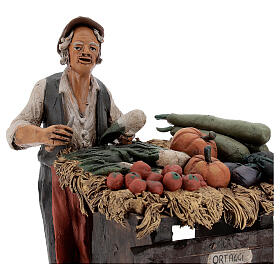 Vendeur légumes en terre cuite pour crèche Deruta 18 cm