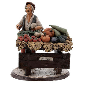 Venditore ortaggi in terracotta per presepe Deruta 18 cm