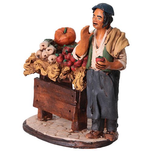 Venditore ortaggi in terracotta per presepe Deruta 18 cm 3