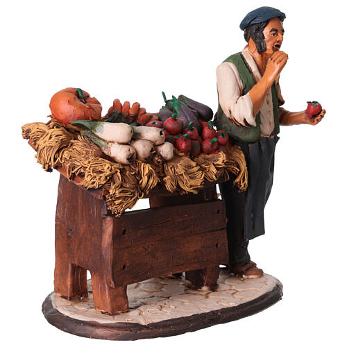 Vendedor legumes em terracota presépio Deruta 18 cm 4