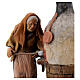 Frau beim Backhofen für Krippe 18cm Terrakotta s2