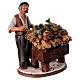 Uomo con banco frutta presepe Deruta 18 cm in terracotta s4