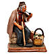Rolnik siedzący z motyką do szopki, Deruta 30 cm, terakota s6