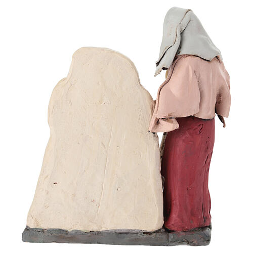 Donna alla fonte presepe  Deruta 18 cm in terracotta 4