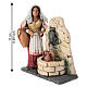 Donna alla fonte presepe  Deruta 18 cm in terracotta s2