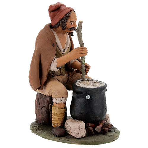 Nativity Scene figurine, shepherd with ricotta 30cm Deruta 4