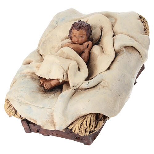 Natività decorata presepe Deruta 30 cm in terracotta 2