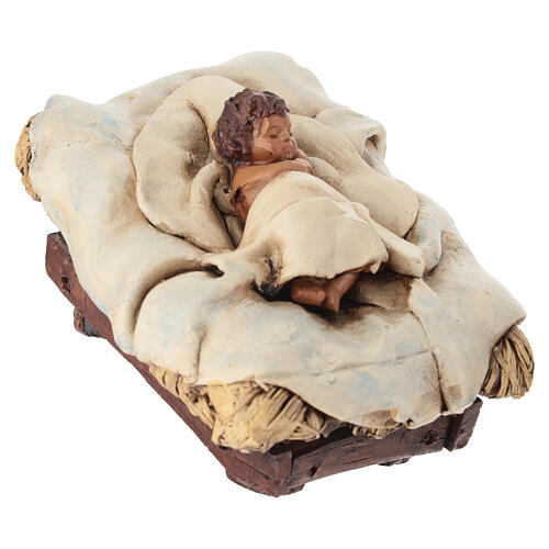 Natività decorata presepe Deruta 30 cm in terracotta 5