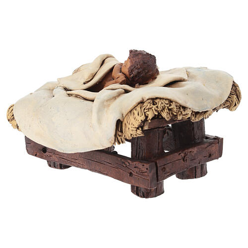 Natività decorata presepe Deruta 30 cm in terracotta 10