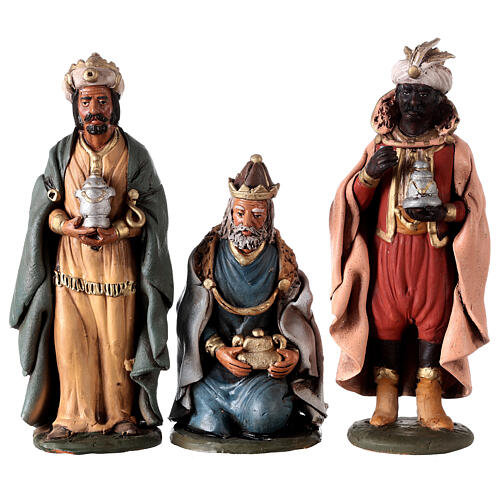 Reis Magos presépio Deruta em terracota com figuras de altura média 30 cm 1