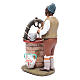 Man drawing water from a well 30cm terracotta Deruta s3