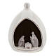 White Holy Family in drop stable 15 cm Deruta terracotta s1