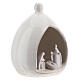 White Holy Family in drop stable 15 cm Deruta terracotta s3