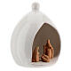 Holy Family in white stable Deruta terracotta 15x10 cm s3