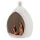White stable with Holy Family set in Deruta terracotta 13x18 cm s2