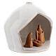 Stable with Nativity set two-toned Deruta terracotta 12x11 cm s3