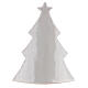 Christmas tree with Holy Family bas-relief in white Deruta terracotta 19x16 cm s4