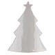 Christmas tree with bas-relief Holy Family in white Deruta terracotta 19x16 cm s4