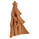 Christmas tree with Holy Family bas-relief in natural Deruta terracotta 19x16 cm s3