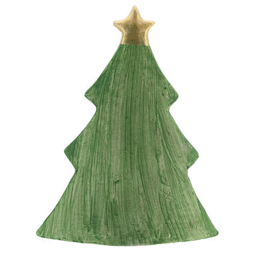 Presepe albero Sacra Famiglia terracotta colorata Deruta 19x16 cm 4
