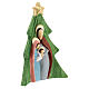 Árvore de Natal terracota pintada Sagrada Família em relevo Deruta 19x16 cm s3