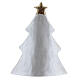 Holy Family Christmas decoration in white gold Deruta terracotta 19x16 cm s4