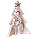 Weihnachtsbaum mit Relief der heiligen Familie mit Glitzer, 19 cm s3