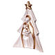 Holy Family Christmas tree decoration in Deruta terracotta with glitters 19 cm s2