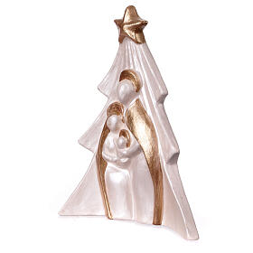 Sacra Famiglia albero Natale terracotta Deruta decoro elegante 19 cm