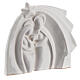 White Holy Family modern style in Deruta terracotta 14x16 cm s3